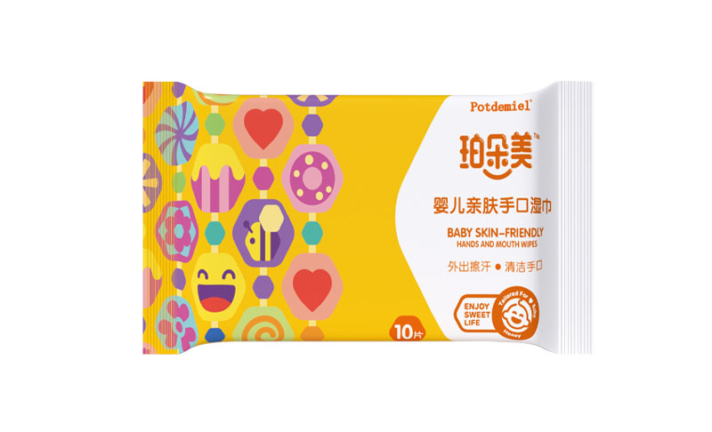 珀朵美婴儿亲肤手口湿巾 10片