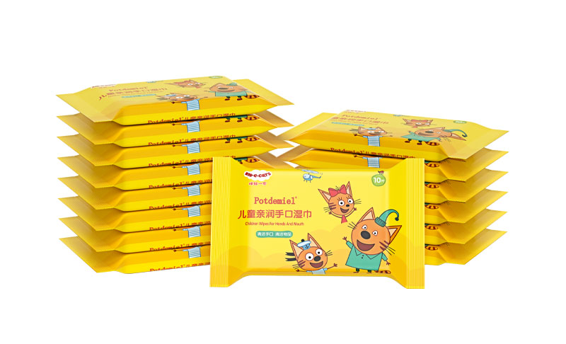 珀朵美儿童亲润手口湿巾 10片