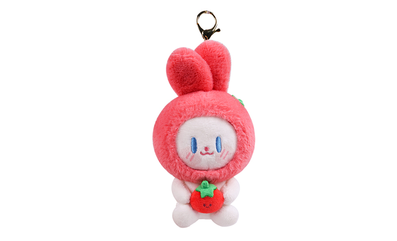 Tomato bunny plush keychain