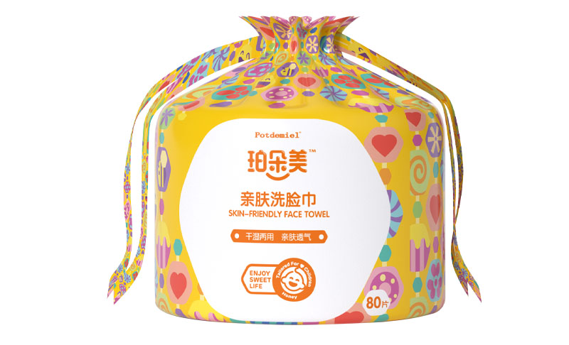 Potdemiel skin-friendly face towel 80 Count